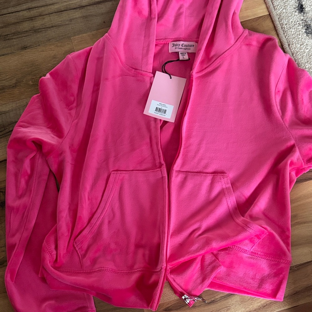 Juicy Couture Vibrant Pink Zip-Up Jacket